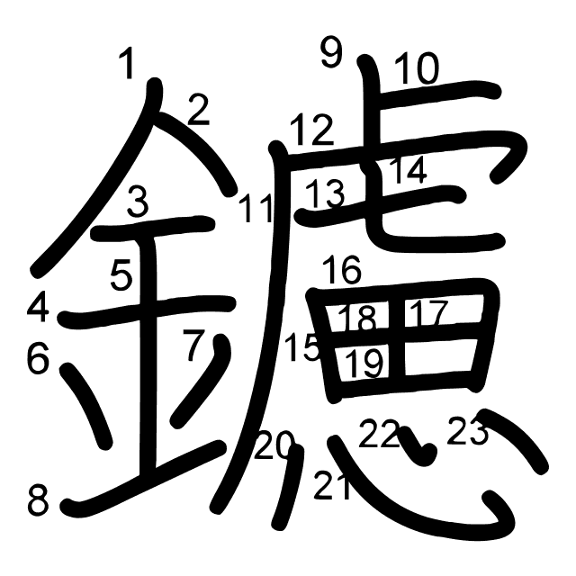 鑢 Informacion Del Kanji