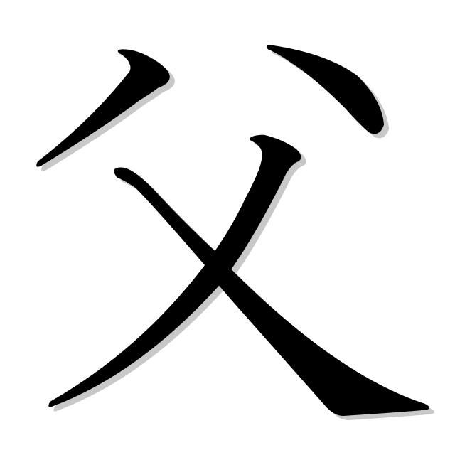 父 es el kanji de padre